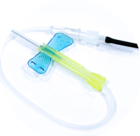 Игла-бабочка с защитным механизмом от укола 19G x 3/4'' x 12'' 1,1мм х 19 мм, длина трубки 30 см