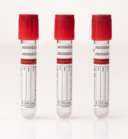 Пробирка вакуумная с активатором свертывания 9 мл, 16*100 мм